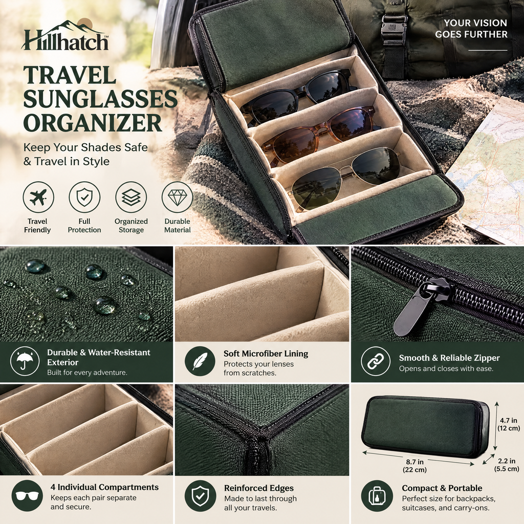 Hillhatch™ Travel Eyewear Organizer
