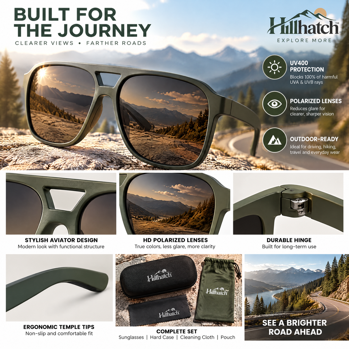 Hillhatch™ Road Trip Navigator Sunglasses