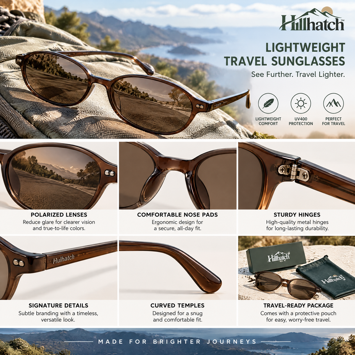 Hillhatch™ Lightweight Travel Sunglasses